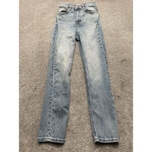 Reformation Jeans Womens 25 Light Wash Liza Ultra High Rise Straight Denim